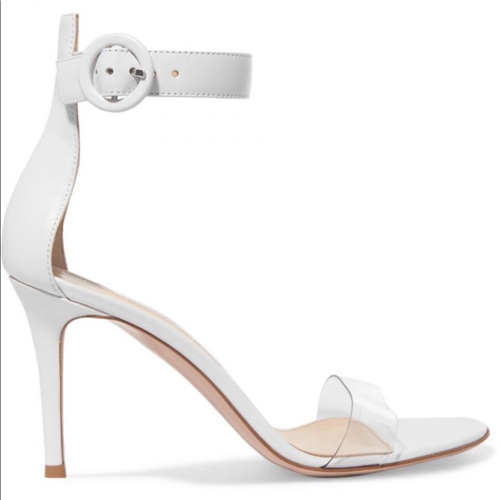 Gianvito Rossi Portofino 85 PVC trimmed White